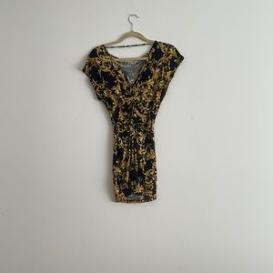 Black and gold dress